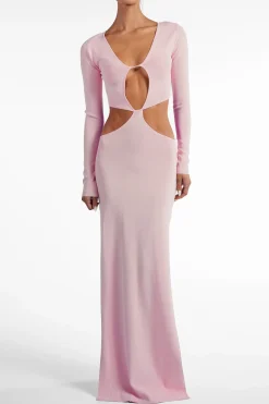 Long Sleeve Cut Out Maxi Dress