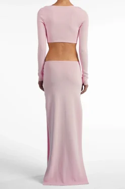 Long Sleeve Cut Out Maxi Dress