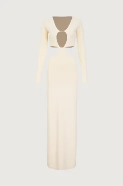 Long Sleeve Cut Out Maxi Dress