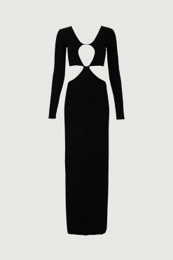 Long Sleeve Cut Out Maxi Dress