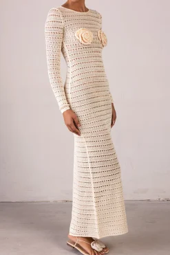 Rosette Crochet Dress