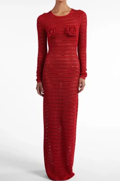 Rosette Crochet Dress