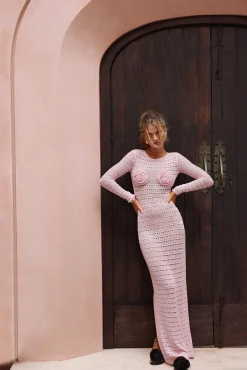 Rosette Crochet Dress