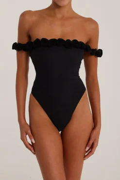 Rosette Off Shoulder One Piece