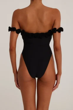 Rosette Off Shoulder One Piece