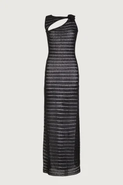 Rosette Sleeveless Crochet Dress