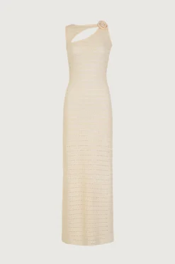 Rosette Sleeveless Crochet Dress