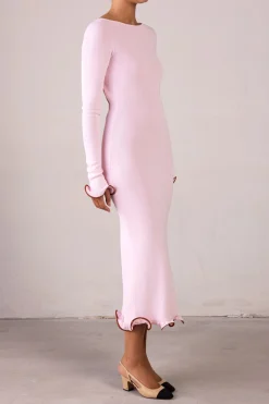 Ruffle Hem Midi Dress