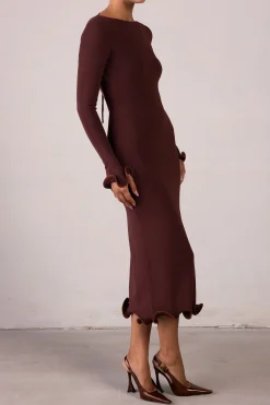 Ruffle Hem Midi Dress