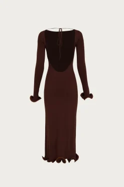 Ruffle Hem Midi Dress