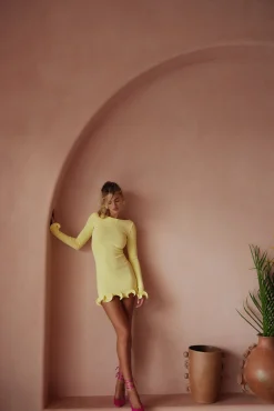 Ruffle Hem Mini Dress