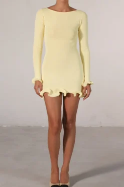 Ruffle Hem Mini Dress
