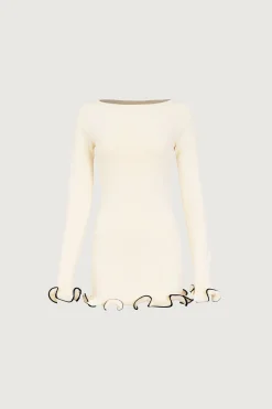Ruffle Hem Mini Dress