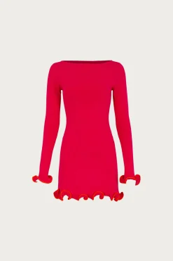 Ruffle Hem Mini Dress