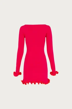 Ruffle Hem Mini Dress