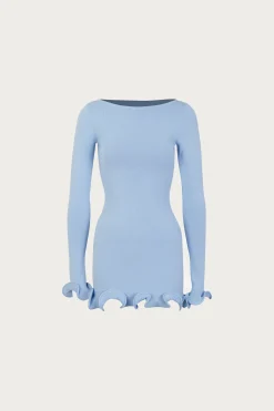 Ruffle Hem Mini Dress