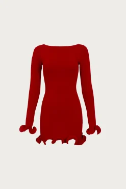Ruffle Hem Mini Dress