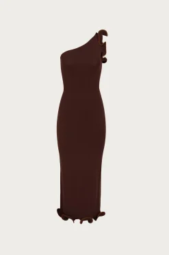 Ruffle Hem One Shoulder Dress