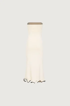 Ruffle Hem Strapless Dress