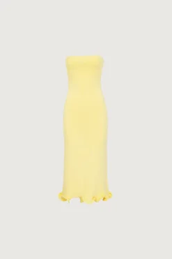 Ruffle Hem Strapless Dress