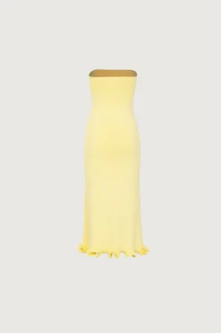 Ruffle Hem Strapless Dress