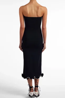 Ruffle Hem Strapless Dress
