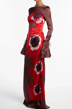 Silk Floral Gown