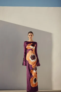 Silk Floral Gown