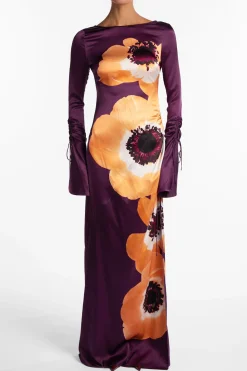 Silk Floral Gown
