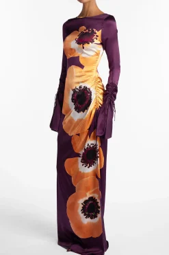 Silk Floral Gown