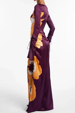 Silk Floral Gown
