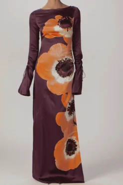 Silk Floral Gown