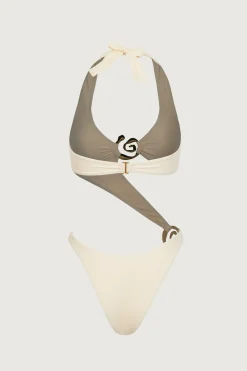 Spiral Halter One Piece