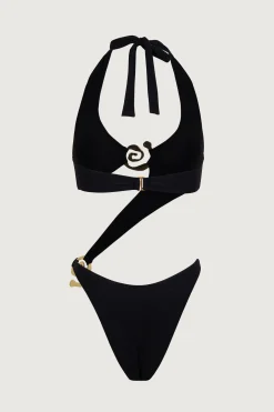 Spiral Halter One Piece