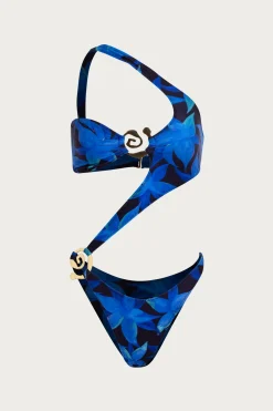 Spiral One Shoulder One Piece