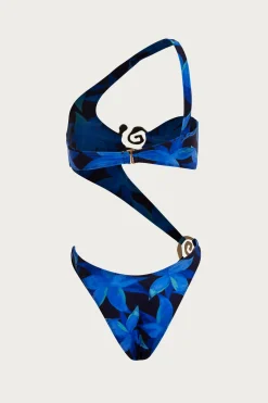 Spiral One Shoulder One Piece