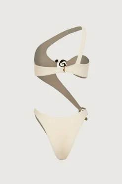 Spiral One Shoulder One Piece