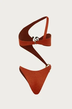 Spiral One Shoulder One Piece